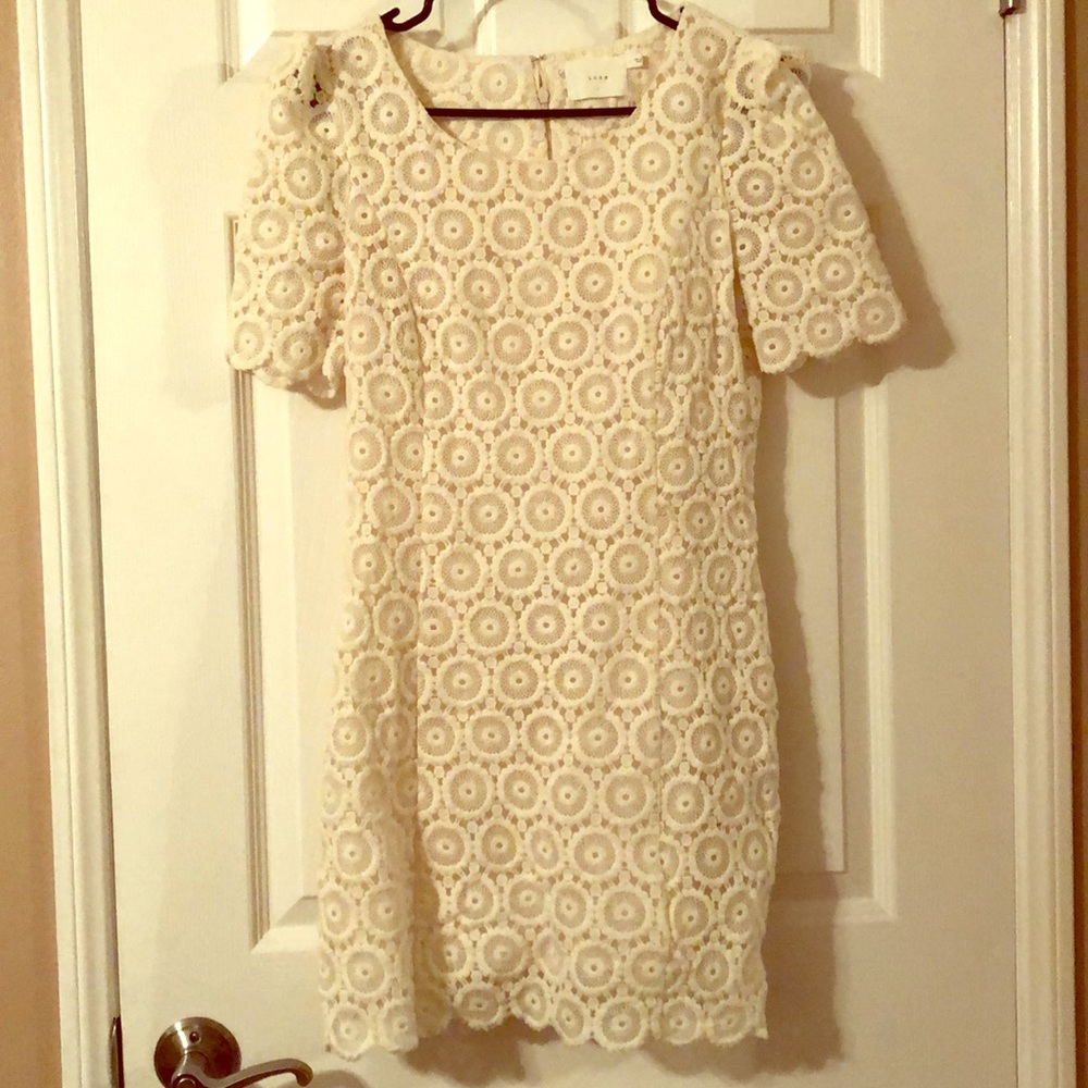 A white/cream vintage lace dress